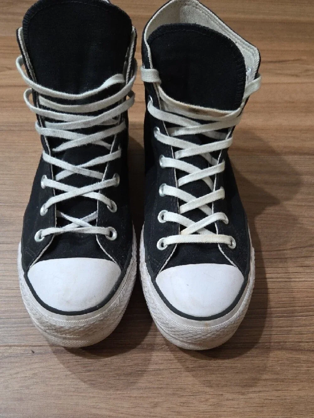 Converse Black High Top Platform Sneakers - Picture 7 of 7